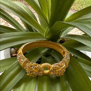 Elegant Gold-Tone Bracelet with Multicolor Accents